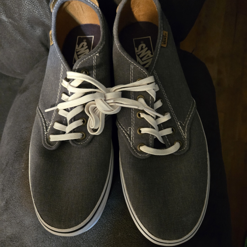 Vans Men's Dark Gray Canvas Sneakers